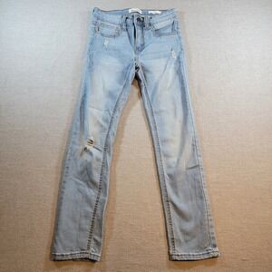 Ring of Fire Slim Jeans Kids Size 10 Light Wash Excellent Distressed Sustainable